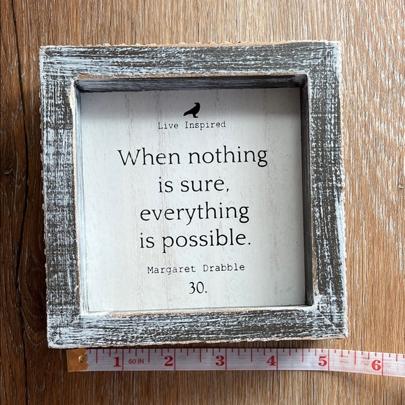 Source Unknown ⭐️Rustic White and Black Inspirational Frame - Picture 7 of 15